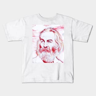 Walt Whitman Portrait | Walt Whitman Artwork Kids T-Shirt